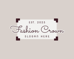 Fashion Label Business logo design