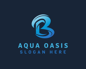 Pool - Aquatic Water Waves logo design