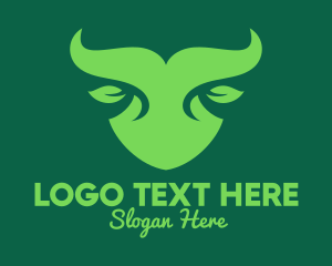 Green Bull Horns Logo