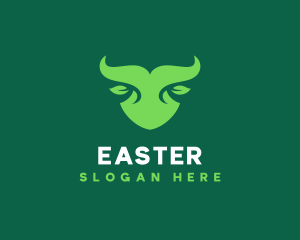 Vegan - Nature Bull Horns logo design