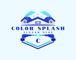 Pressure Washer Cleaning logo design