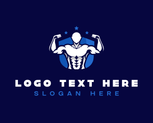 Workout - Muscle Workout Fitness logo design