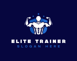 Muscle Workout Fitness logo design