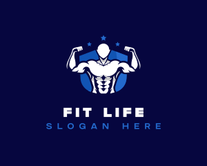 Muscle Workout Fitness logo design