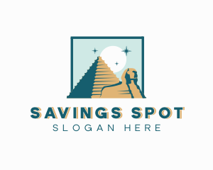 Egypt Pyramid Sphinx Landmark logo design