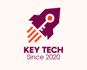 Key Rocket Ship logo design