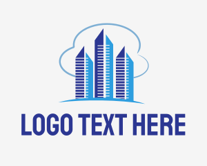 Architecture - Cloudy Metropolis Buildings logo design