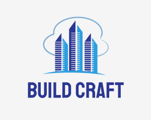 Cloudy Metropolis Buildings  logo design