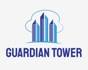 Cloudy Metropolis Buildings  logo design