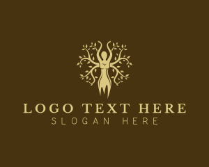 Therapy - Woman Nature Tree logo design