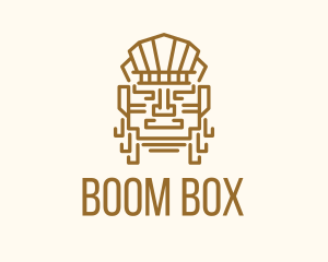 Mayan Warrior Head logo design