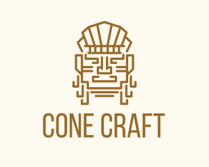 Mayan Warrior Head logo design