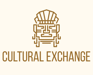 Culture - Mayan Warrior Head logo design