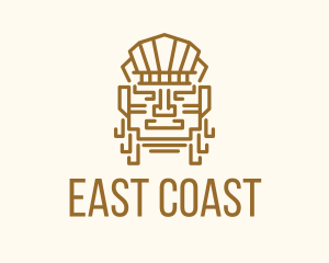 Mayan Warrior Head logo design