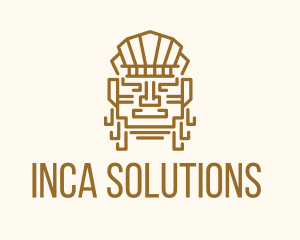 Inca - Mayan Warrior Head logo design