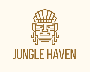 Mayan Warrior Head logo design