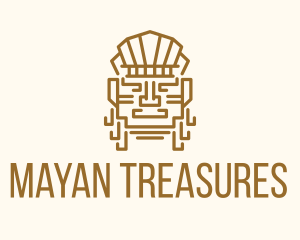 Mayan - Mayan Warrior Head logo design