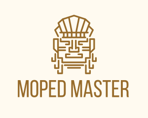 Mayan Warrior Head logo design