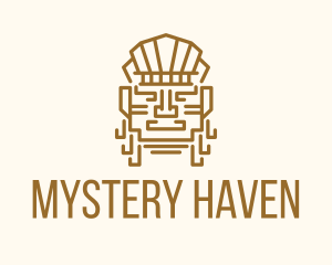 Mayan Warrior Head logo design