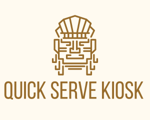 Mayan Warrior Head logo design