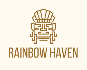 Mayan Warrior Head logo design