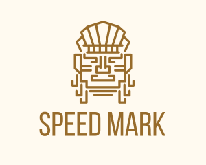 Mayan Warrior Head logo design