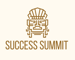 Mayan Warrior Head logo design