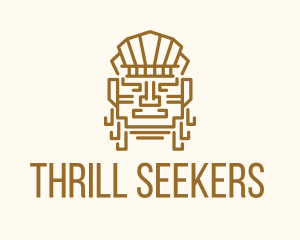 Mayan Warrior Head logo design