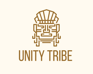 Tribe - Mayan Warrior Head logo design