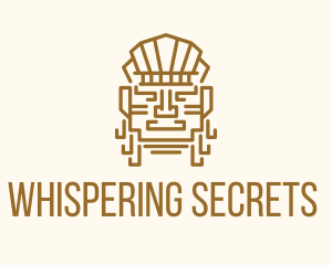 Mayan Warrior Head logo design