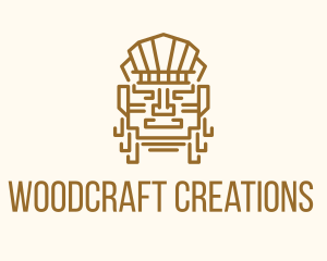 Mayan Warrior Head logo design