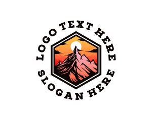 Outdoor - Mountain Trekking Summit logo design