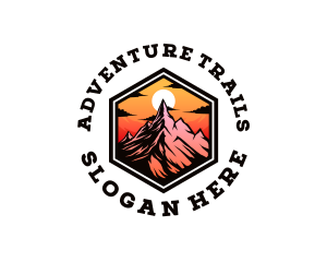 Mountain Trekking Summit logo design