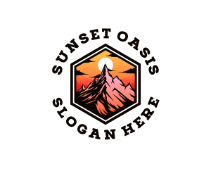 Mountain Trekking Summit logo design