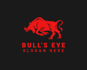 Red Wild Bull logo design