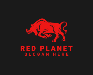 Red Wild Bull logo design