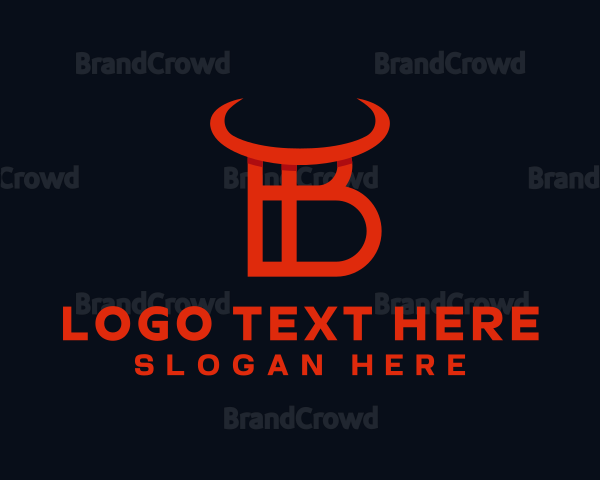 Red Horn Letter B Logo
