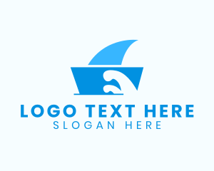 Sail Boat - Wave Boat Cruise logo design