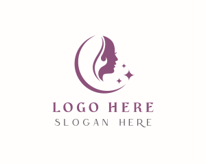 Esthetician - Moon Woman Hair logo design