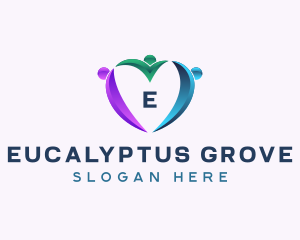 Family Love Heart logo design