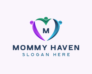 Family Love Heart logo design