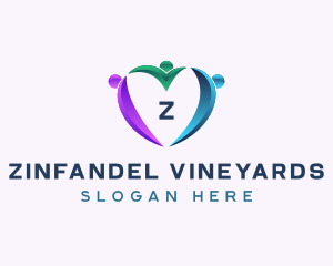 Family Love Heart logo design