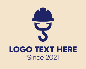 Manpower - Blue Hook Construction logo design