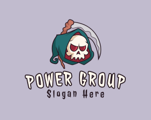 Streaming - Gaming Skull Reaper logo design