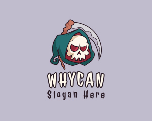 Video Game - Gaming Skull Reaper logo design