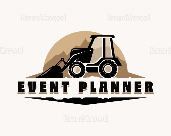 Excavator Construction Mining Logo