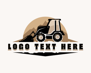 Worker - Excavator Construction Mining logo design