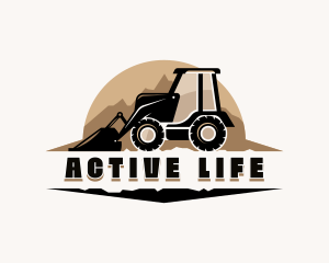 Excavator Construction Mining Logo