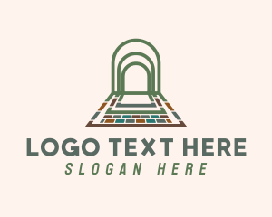 Chair - Brick Flooring Arch logo design