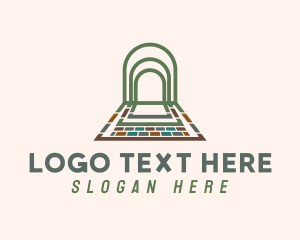 Brick - Brick Flooring Arch logo design